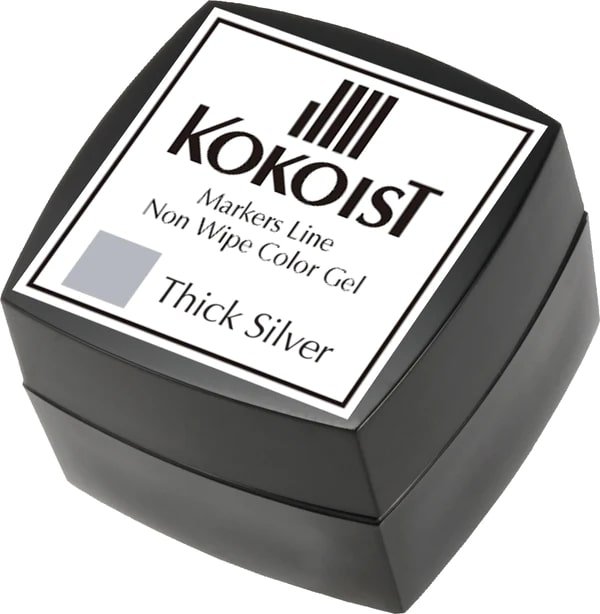Kokoist ML-04 Markers Line Non Wipe Color Gel Thick, Silver
