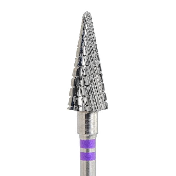 KMIZ TUNGSTEN CONE Purple NAIL BIT 060 L14, Left handed
