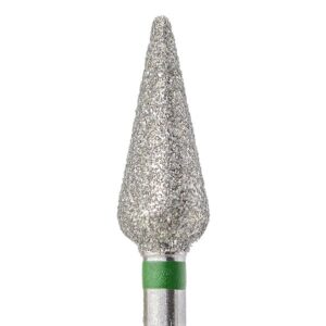 Kmiz diamond bur drop shaped green nail bit, 5mm