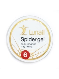 LUNAIL GEL PAINT SPIDER “6” Red 5ML