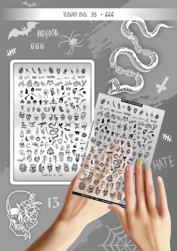 Taki Da Stamping Plate, 35 Large + Demo Card
