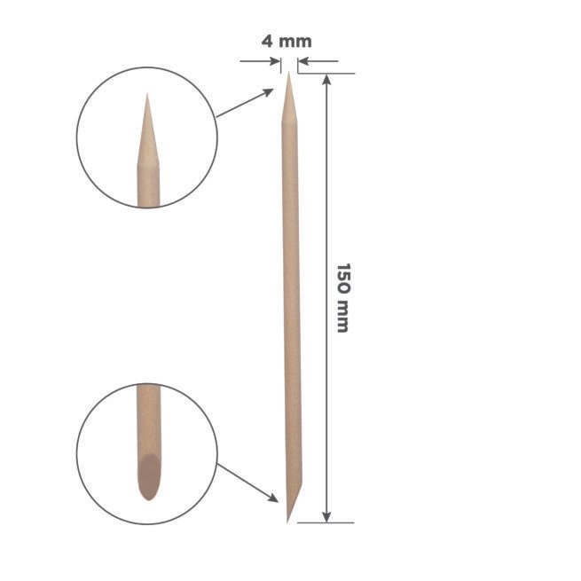 Staleks PRO Wooden Orange Sticks , 150 mm