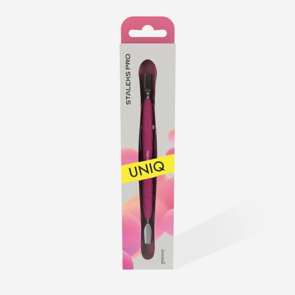 Staleks “Gummy” UNIQ 10 TYPE 5 Manicure pusher with silicone handle (narrow rounded pusher + wide blade)