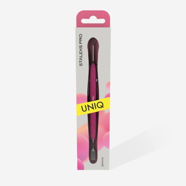 Staleks “Gummy” UNIQ 11 TYPE 1 Manicure pusher with silicone handle (flat straight pusher + ring)