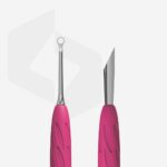 Staleks “Gummy” UNIQ 11 TYPE 2 Manicure pusher with silicone handle (slanted pusher + ring)