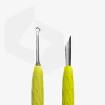 Staleks “Gummy” UNIQ 11 TYPE 2 Manicure pusher with silicone handle (slanted pusher + ring)
