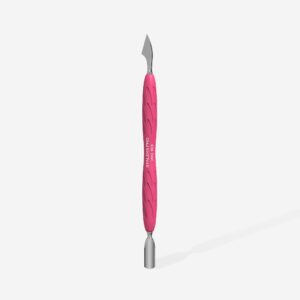 Staleks “Gummy” UNIQ 10 TYPE 3 Manicure pusher with silicone handle (narrow rounded pusher + hatchet)