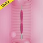 Staleks “Gummy” UNIQ 10 TYPE 2 Manicure pusher with silicone handle (narrow rounded pusher + slanted pusher)