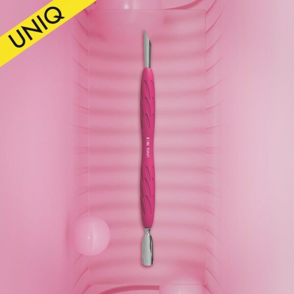 Staleks “Gummy” UNIQ 10 TYPE 2 Manicure pusher with silicone handle (narrow rounded pusher + slanted pusher)