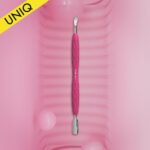 Staleks “Gummy” UNIQ 10 TYPE 4.2 Manicure pusher with silicone handle (narrow rounded pusher + bent blade)