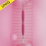 Staleks “Gummy” UNIQ 11 TYPE 1 Manicure pusher with silicone handle (flat straight pusher + ring)