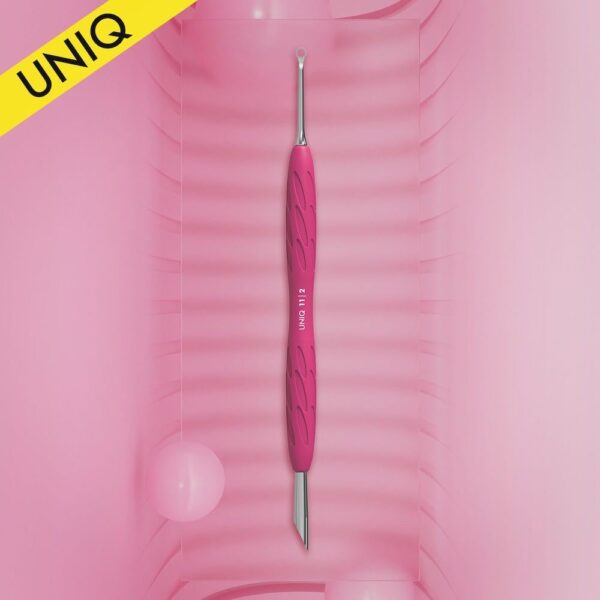 Staleks “Gummy” UNIQ 11 TYPE 2 Manicure pusher with silicone handle (slanted pusher + ring)
