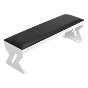 SHEMAX Armrest LUXARY, Black on White Legs
