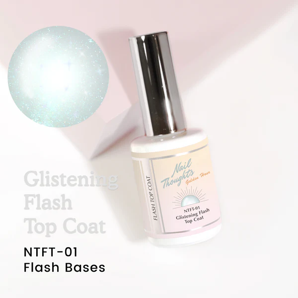 Nail Thoughts Reflective NTFT Glistening Flash Top Coat Gel