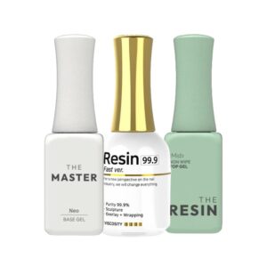 IZEMI Bundle The Master Base + Fast Ver + The Resin Non-wipe Top Coat Mid