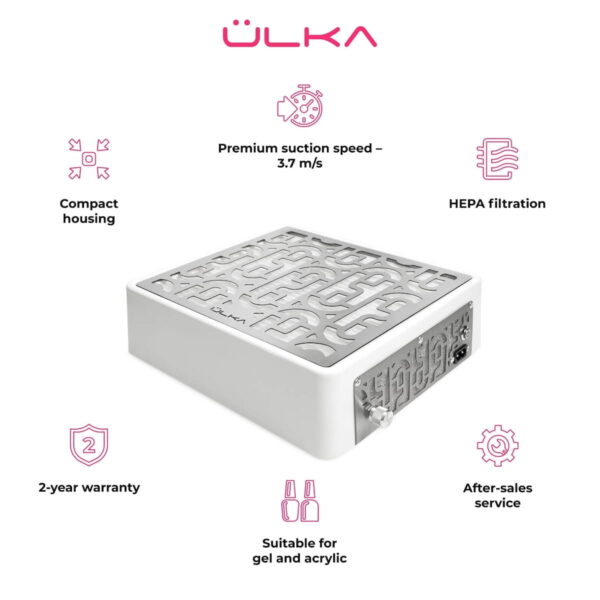 ULKA Aero White Manicure Desktop Dust Collector